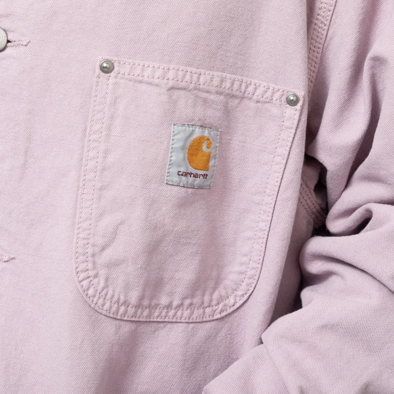 Carhartt WIP Walter Chore Coat Pink Fog Garment Dyed-10