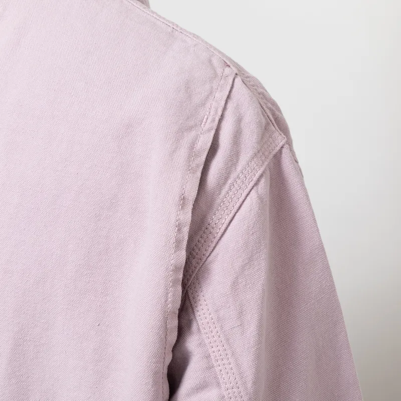 Carhartt WIP Walter Chore Coat Pink Fog Garment Dyed-12