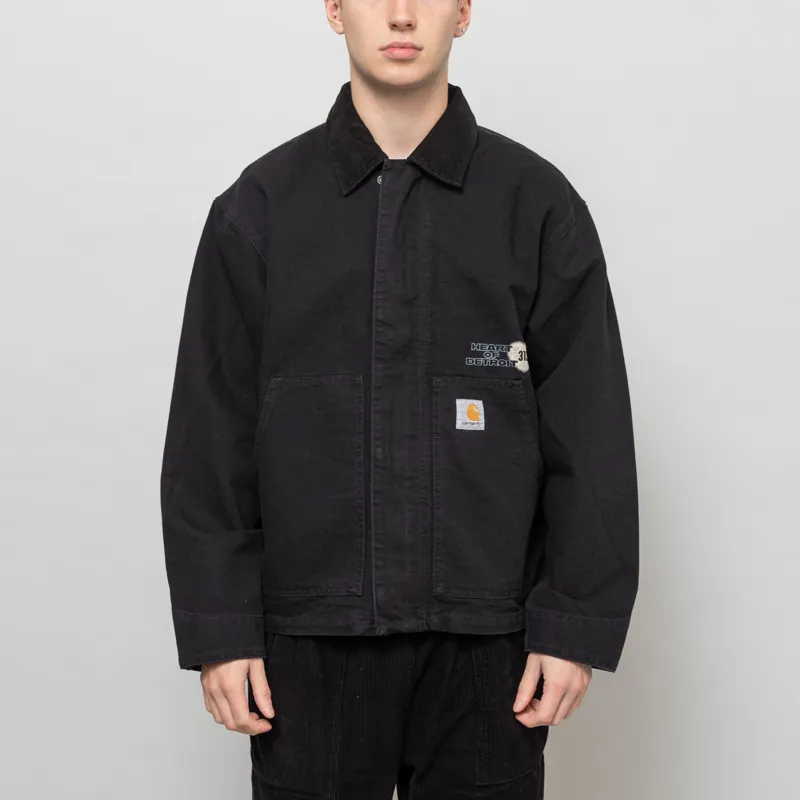 Carhartt WIP OG Arcan Graphic Jacket Black Heavy Stone Wash-3