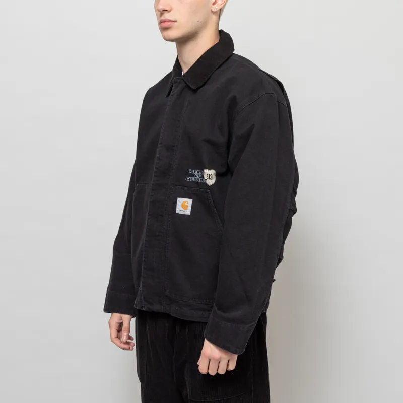 Carhartt WIP OG Arcan Graphic Jacket Black Heavy Stone Wash-2