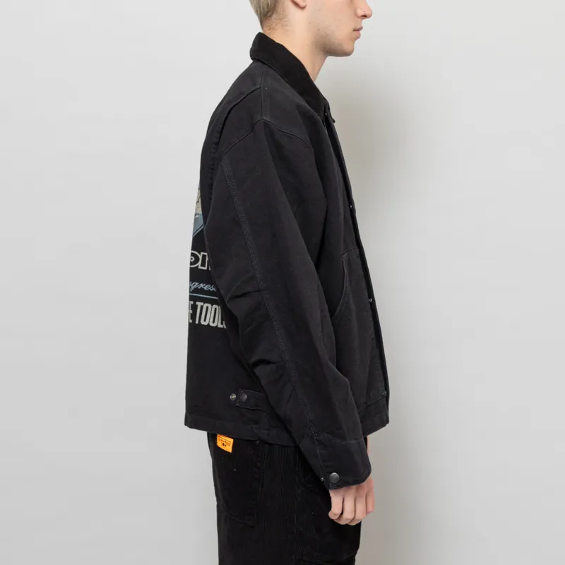 Carhartt WIP OG Arcan Graphic Jacket Black Heavy Stone Wash-4