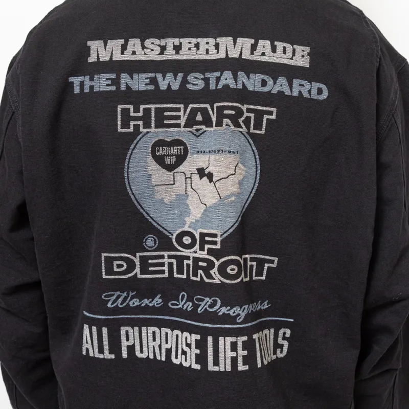 Carhartt WIP OG Arcan Graphic Jacket Black Heavy Stone Wash-7