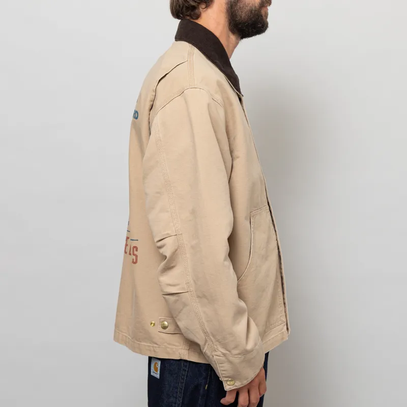 Carhartt WIP OG Arcan Graphic Jacket Dusty H Brown Tobacco Heavy Stone Wash-1