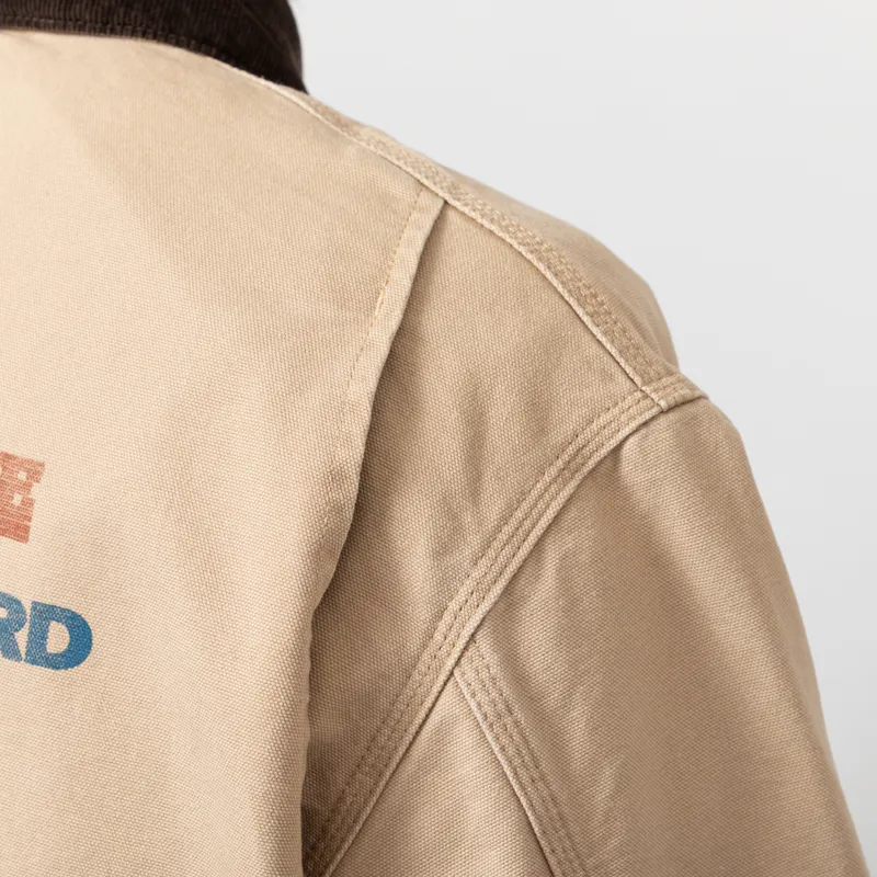 Carhartt WIP OG Arcan Graphic Jacket Dusty H Brown Tobacco Heavy Stone Wash-11