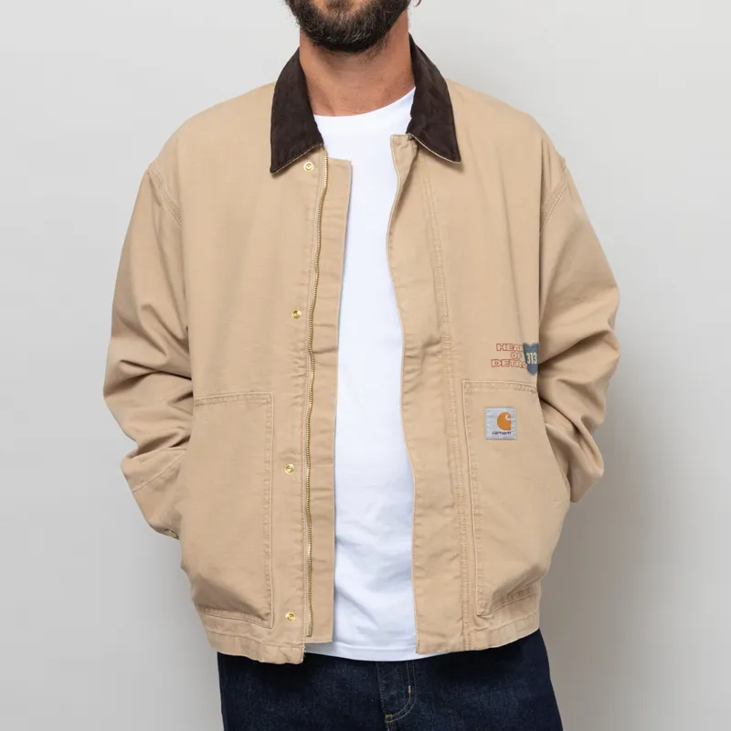 Carhartt WIP OG Arcan Graphic Jacket Dusty H Brown Tobacco Heavy Stone Wash-3