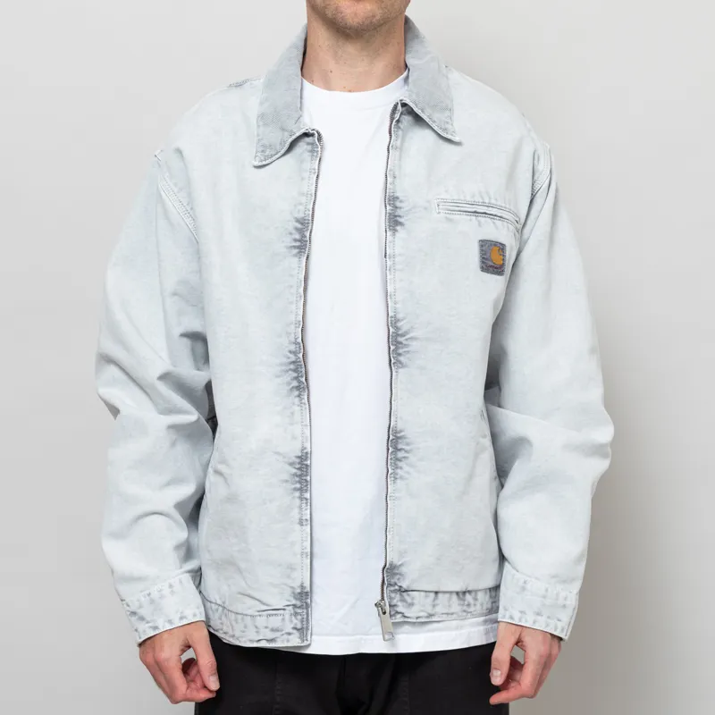 Carhartt WIP Mens OG Detroit Jacket Black Chalk Wash