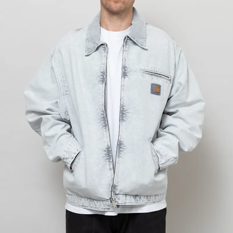 Carhartt WIP Mens OG Detroit Jacket Black Chalk Wash