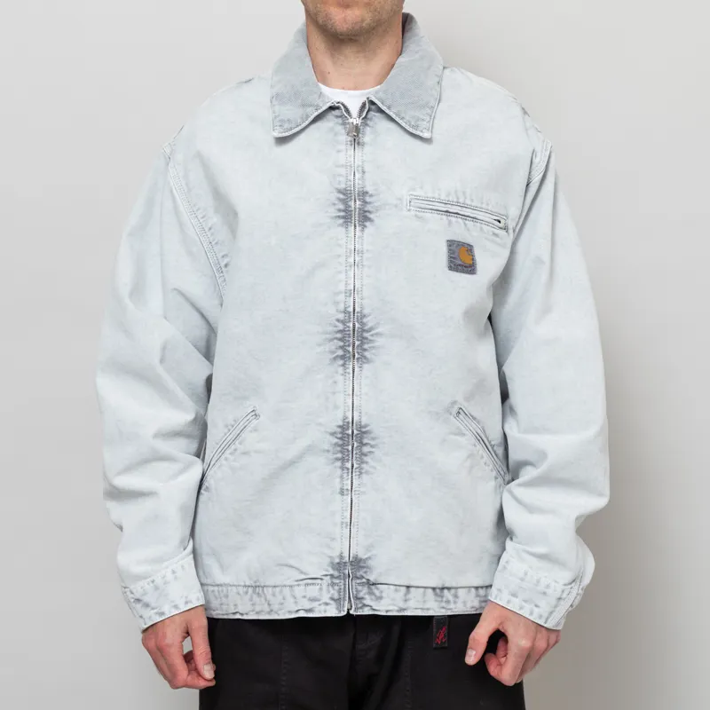 Carhartt WIP Mens OG Detroit Jacket Black Chalk Wash