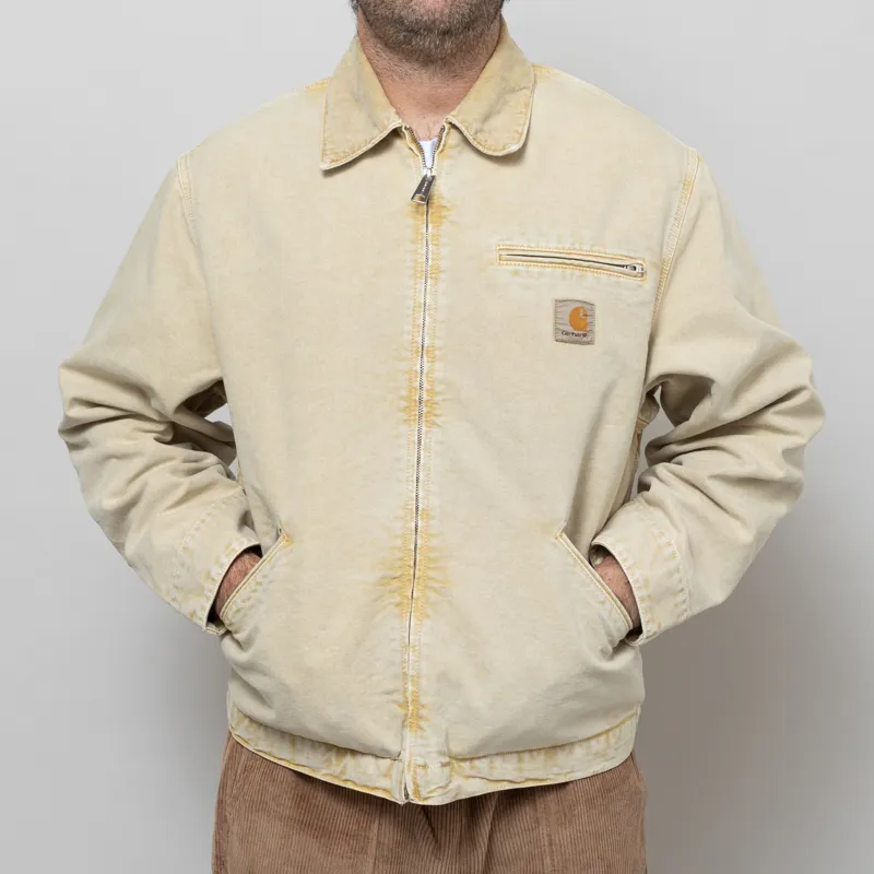 Carhartt WIP OG Detroit Jacket Dusty H Brown Chalk Wash-1