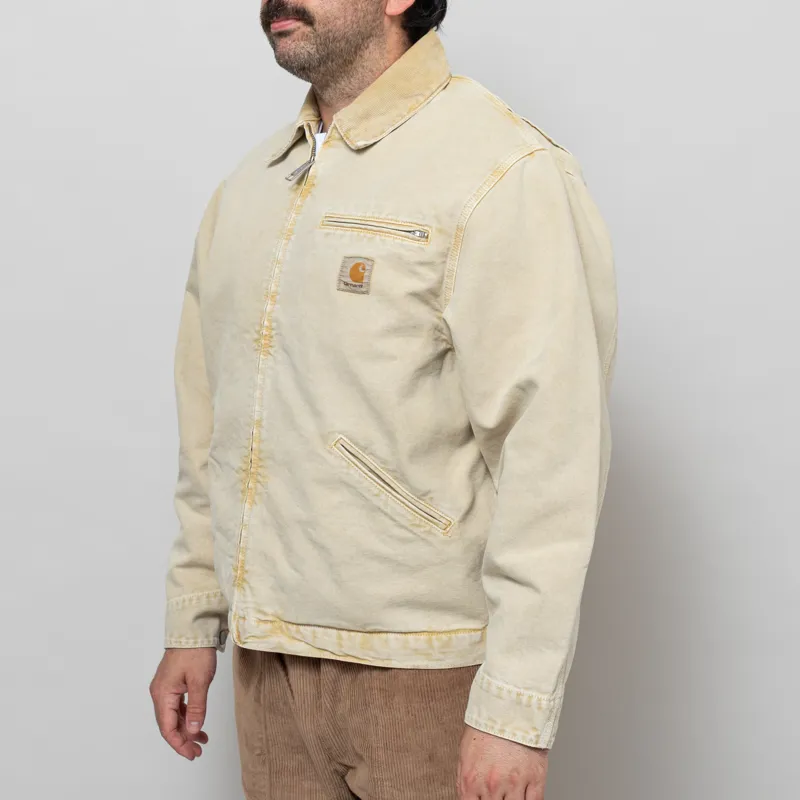 Carhartt WIP OG Detroit Jacket Dusty H Brown Chalk Wash-3