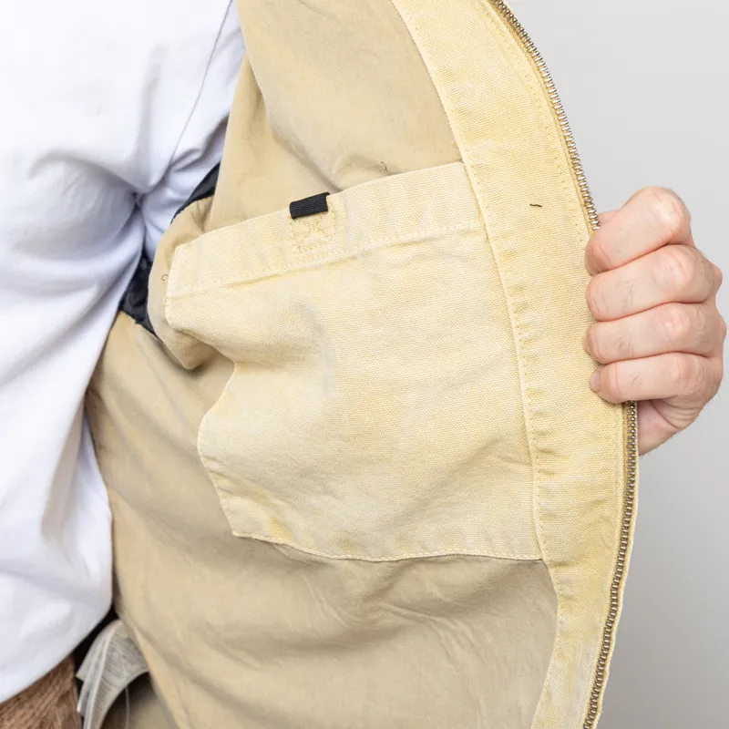 Carhartt WIP OG Detroit Jacket Dusty H Brown Chalk Wash-12