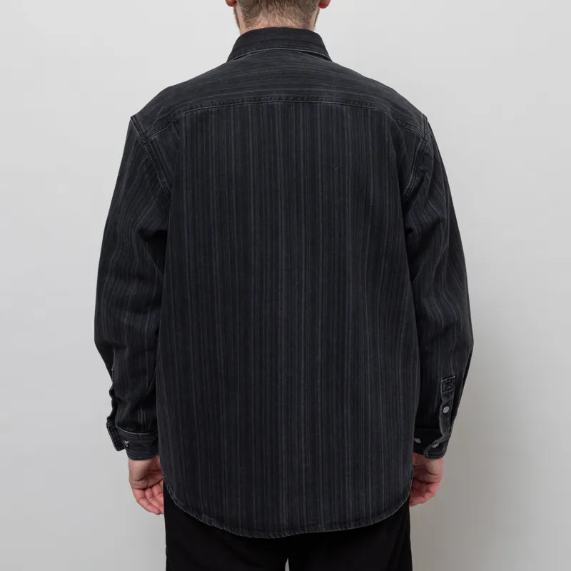 Carhartt WIP Rylan Shirt Jac Black Stone Washed-4