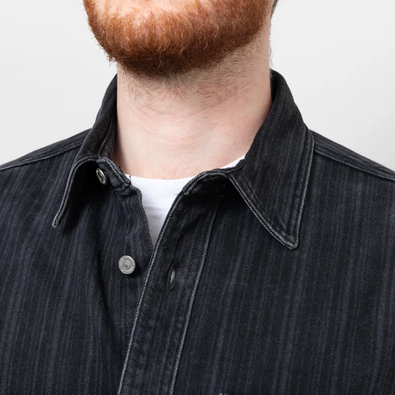 Carhartt WIP Rylan Shirt Jac Black Stone Washed-6