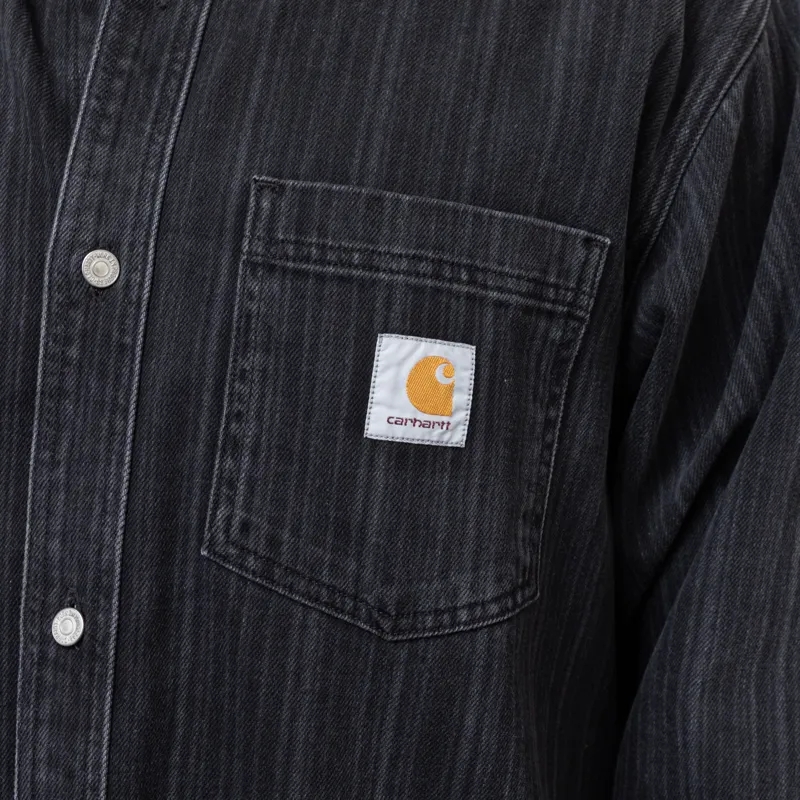 Carhartt WIP Rylan Shirt Jac Black Stone Washed-8