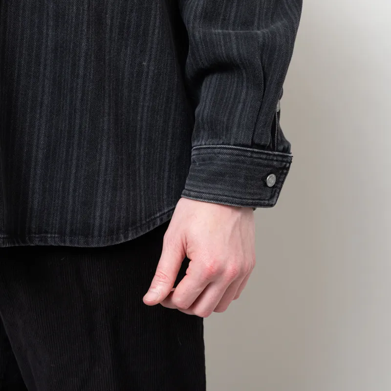 Carhartt WIP Rylan Shirt Jac Black Stone Washed-10