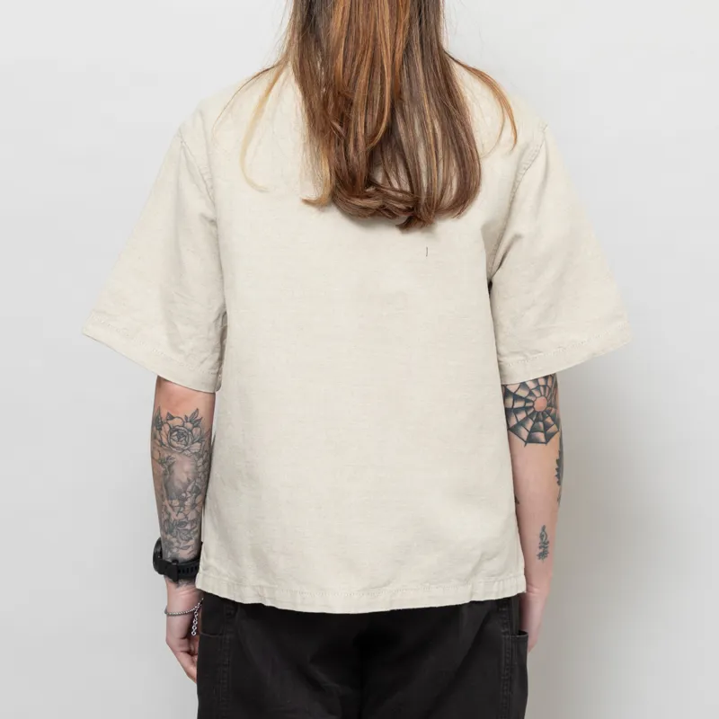 Carhartt WIP Womens Michigan Shirt Natural Rinsed-3