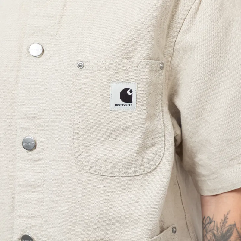 Carhartt WIP Womens Michigan Shirt Natural Rinsed-6