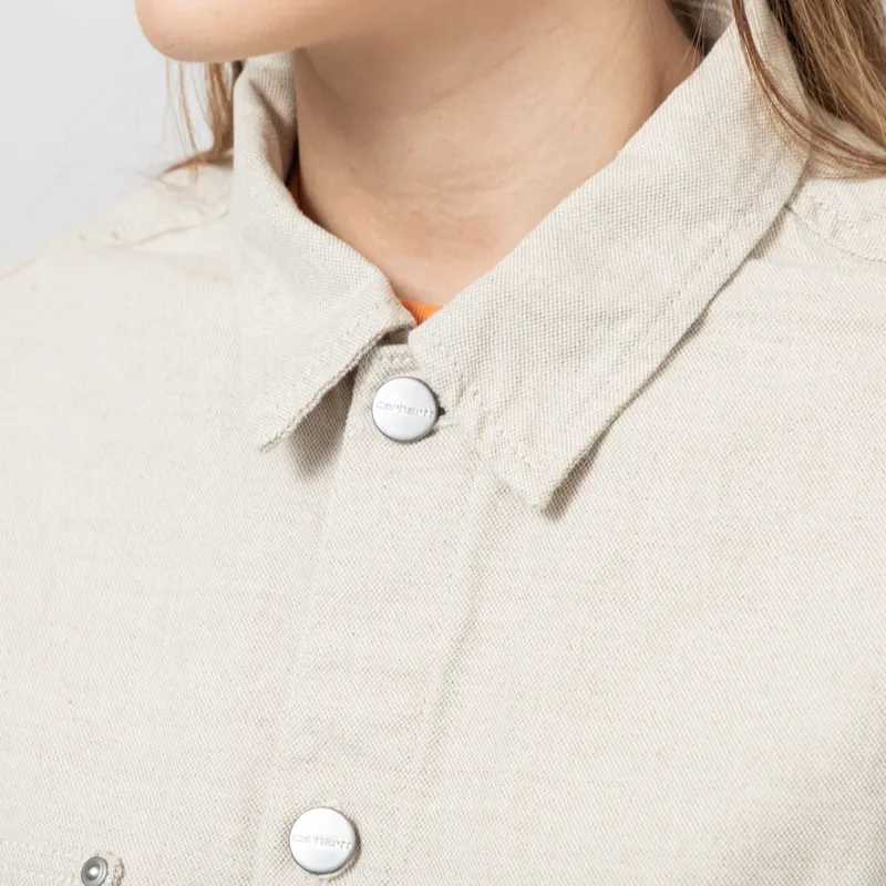 Carhartt WIP Womens Michigan Shirt Natural Rinsed-5