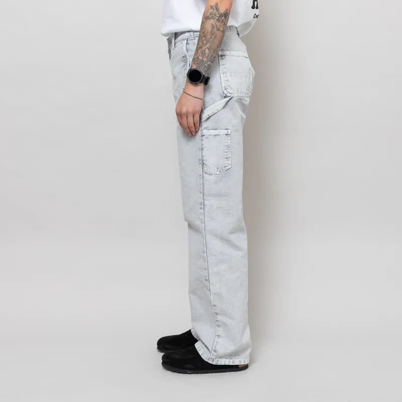 Carhartt WIP Womens Pierce Pant Straight Black Chalk Wash-2