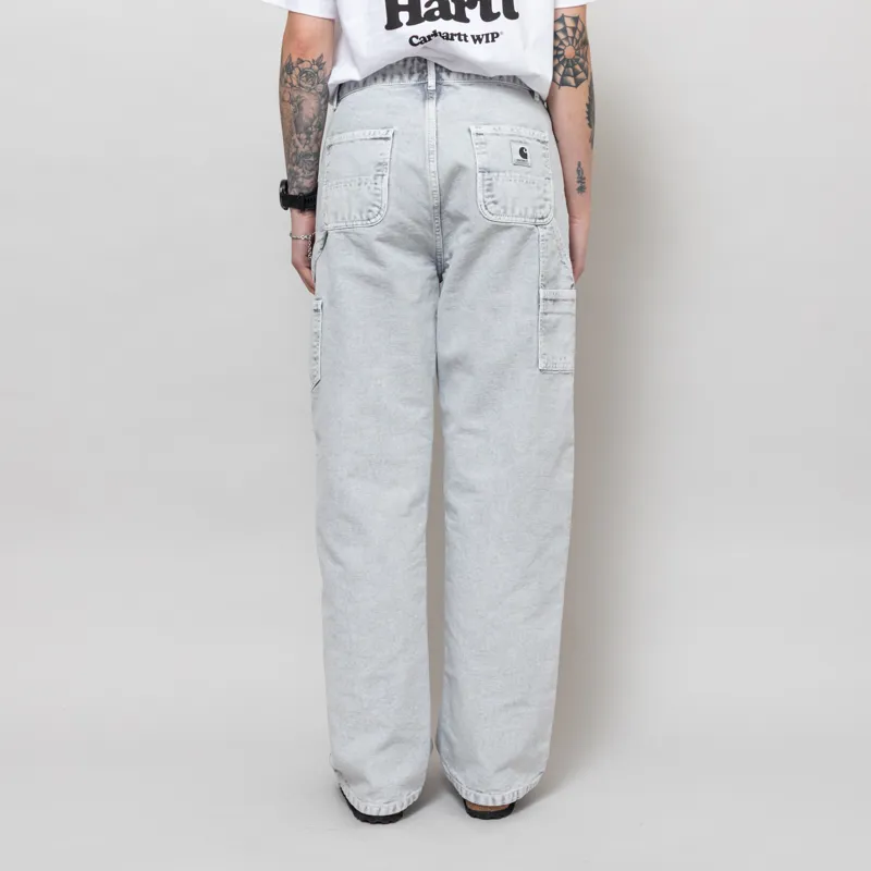 Carhartt WIP Womens Pierce Pant Straight Black Chalk Wash Grey