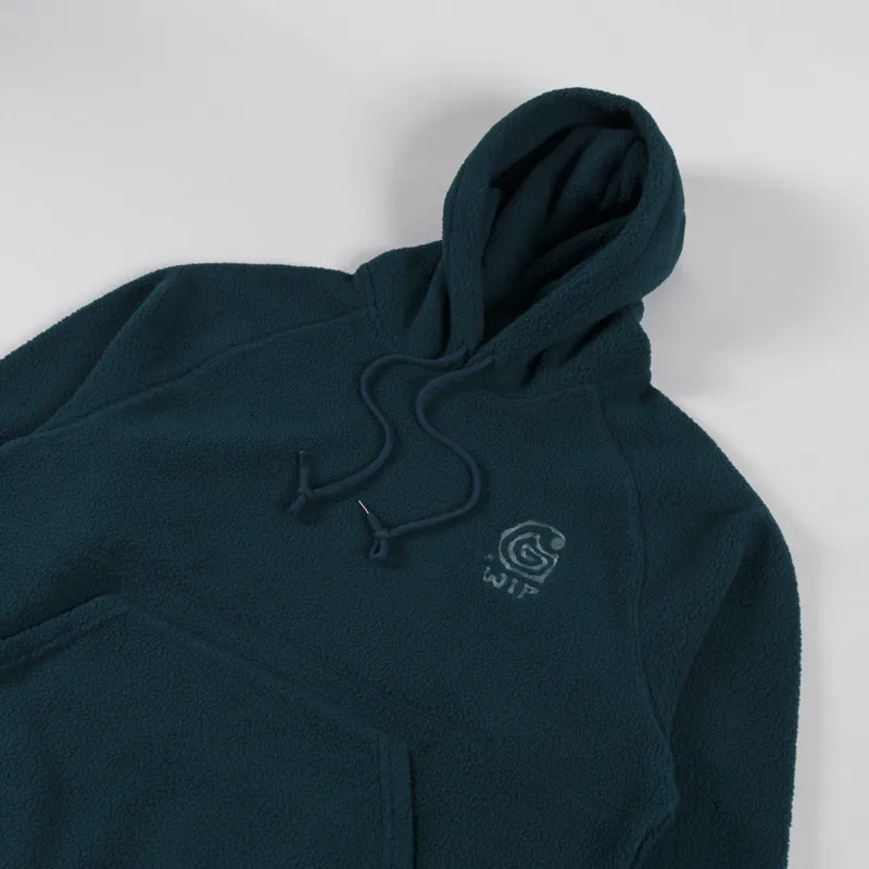 Carhartt WIP Hooded Helix Sweatshirt Deep Lagoon Silver Pine-2