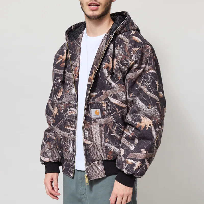 Carhartt WIP OG Active Jacket Camo Feather Tree Black Heavy Stone Wash-1