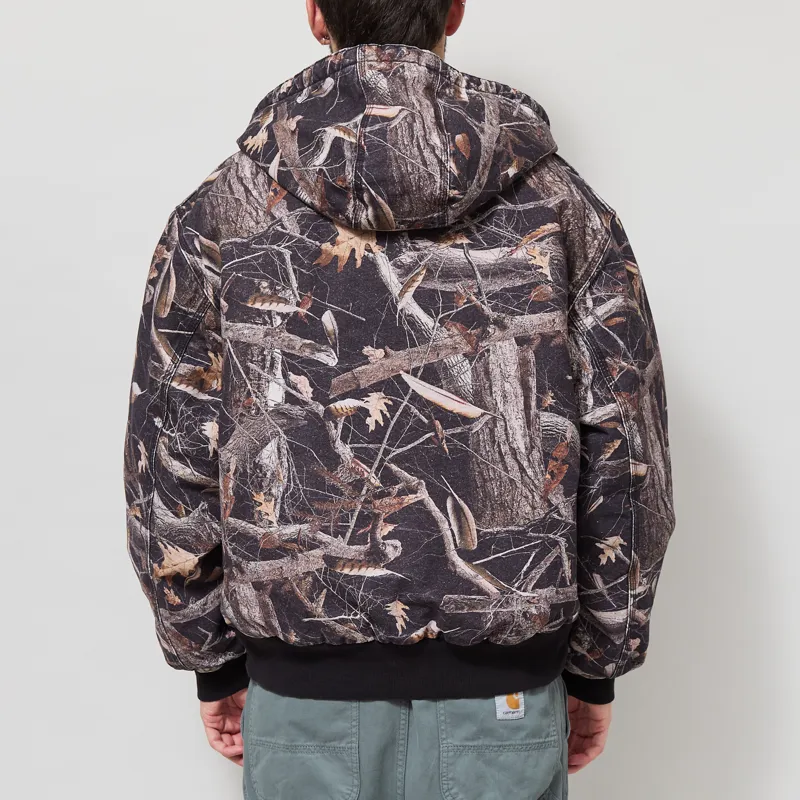 Carhartt WIP OG Active Jacket Camo Feather Tree Black Heavy Stone Wash-2