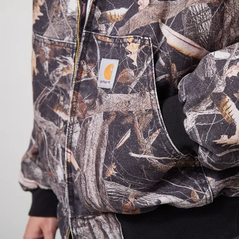 Carhartt WIP OG Active Jacket Camo Feather Tree Black Heavy Stone Wash-5