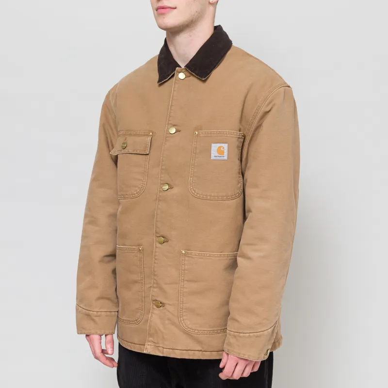 Carhartt WIP OG Chore Coat Hamilton Brown Tobacco Stone Canvas-1