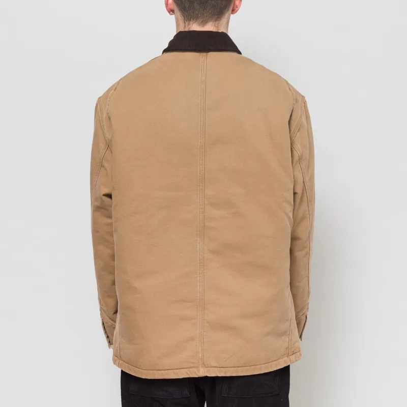 Carhartt WIP OG Chore Coat Hamilton Brown Tobacco Stone Canvas-3