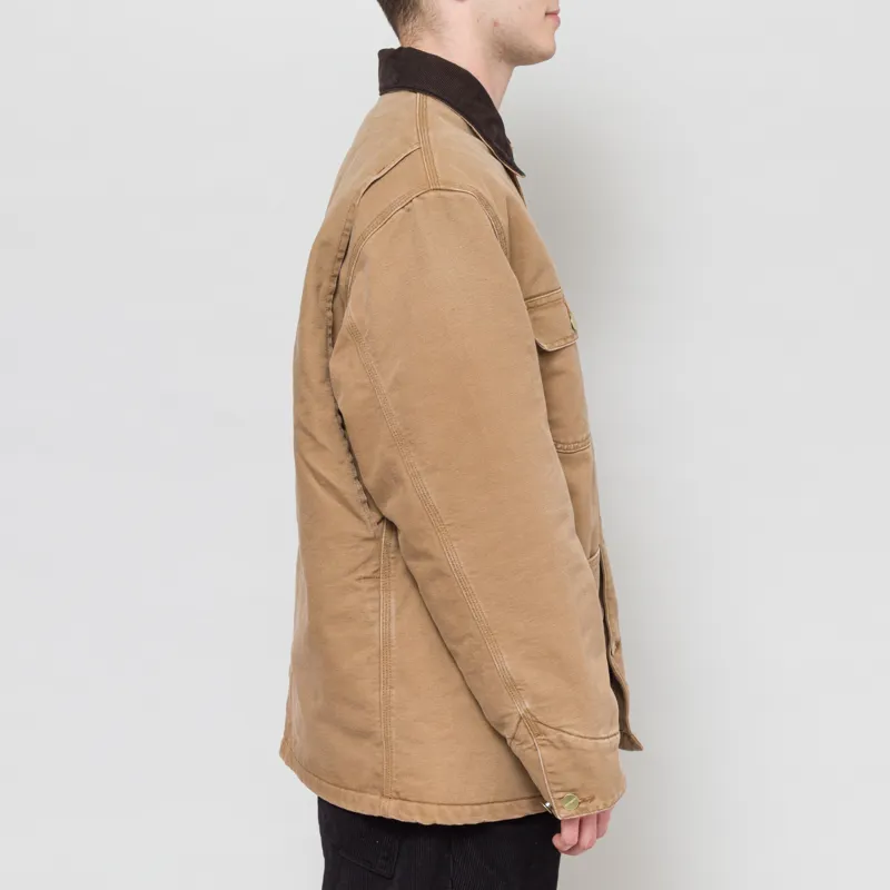 Carhartt WIP OG Chore Coat Hamilton Brown Tobacco Stone Canvas-4