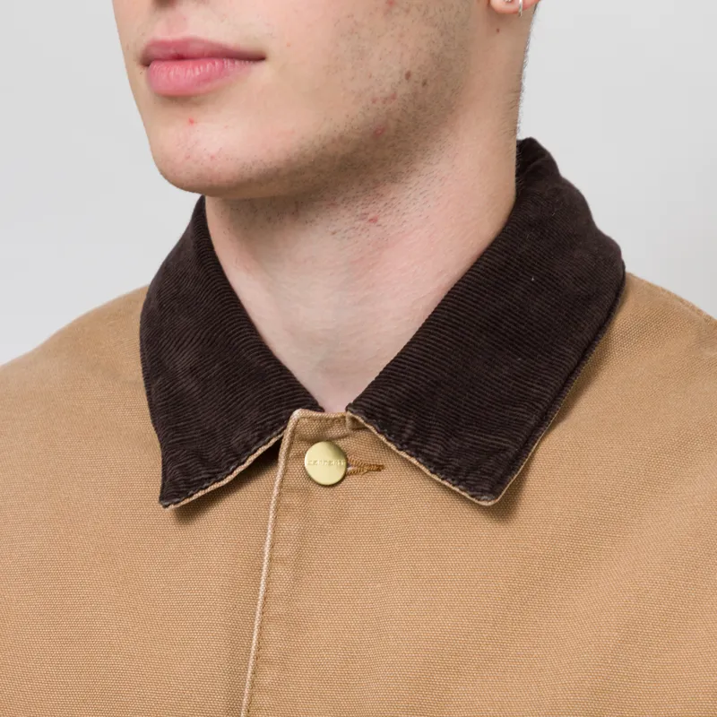 Carhartt WIP OG Chore Coat Hamilton Brown Tobacco Stone Canvas-6