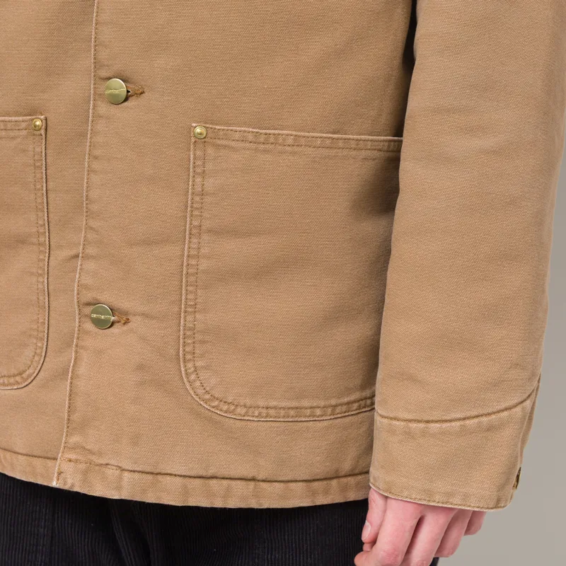 Carhartt WIP OG Chore Coat Hamilton Brown Tobacco Stone Canvas-10