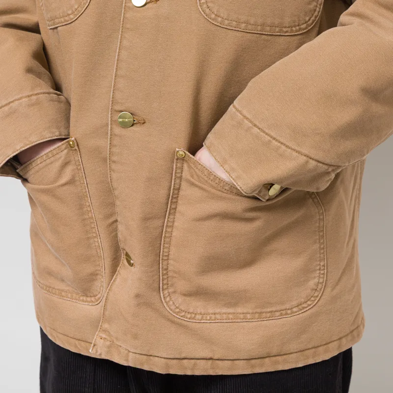 Carhartt WIP OG Chore Coat Hamilton Brown Tobacco Stone Canvas-8