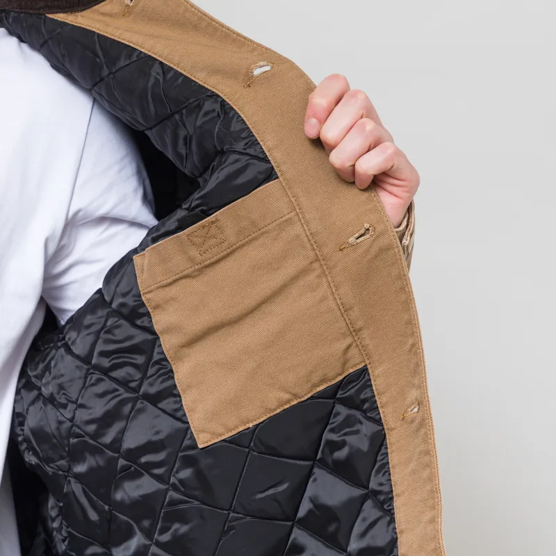 Carhartt WIP OG Chore Coat Hamilton Brown Tobacco Stone Canvas-9