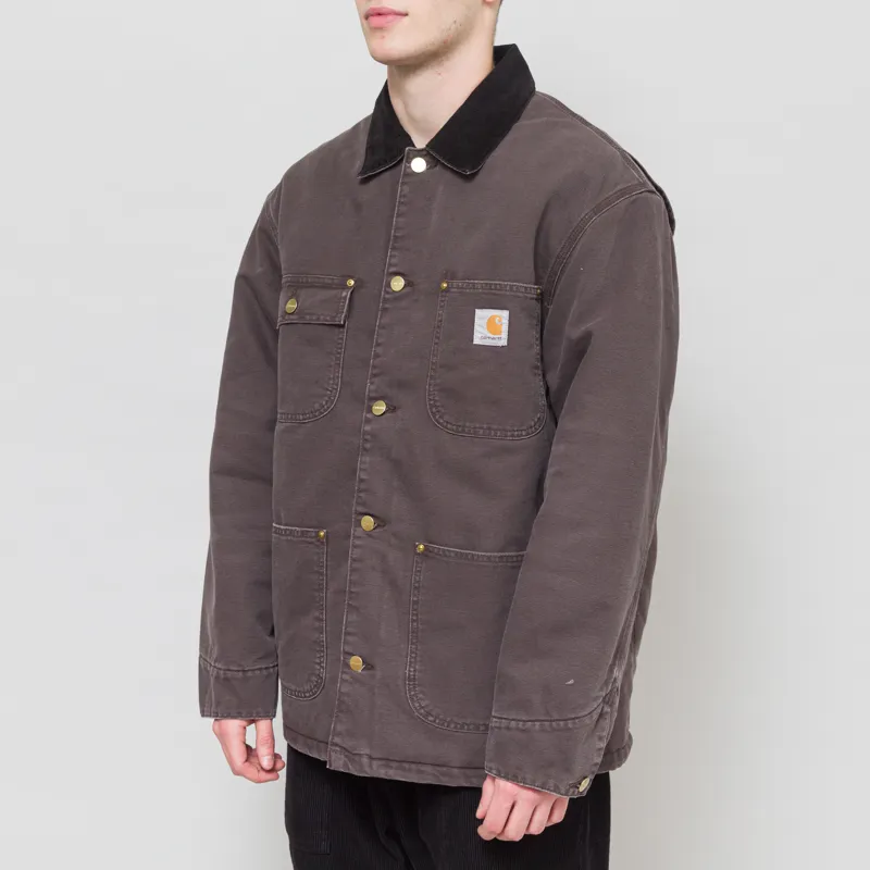 Carhartt WIP OG Chore Coat Tobacco Black Stone Canvas-1