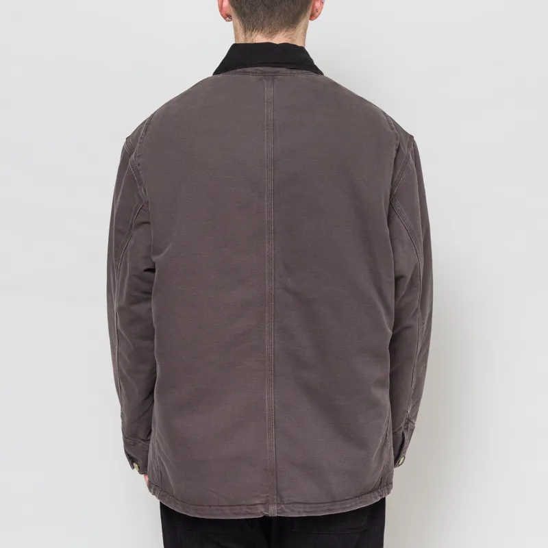 Carhartt WIP OG Chore Coat Tobacco Black Stone Canvas-3