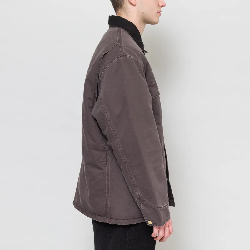 Carhartt WIP OG Chore Coat Tobacco Black Stone Canvas-4