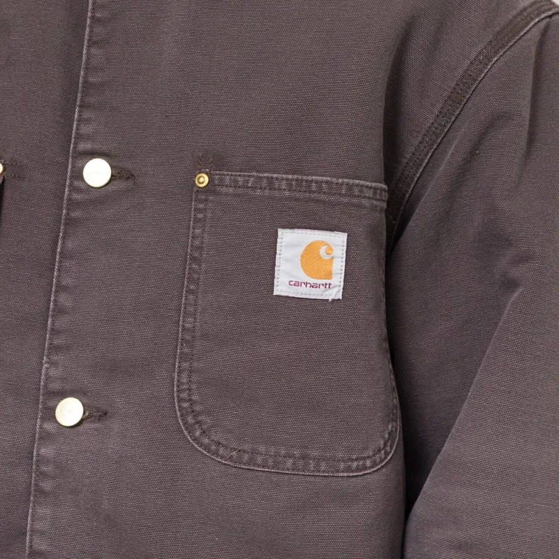 Carhartt WIP OG Chore Coat Tobacco Black Stone Canvas-11