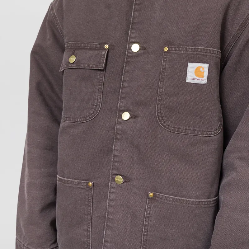 Carhartt WIP OG Chore Coat Tobacco Black Stone Canvas-6