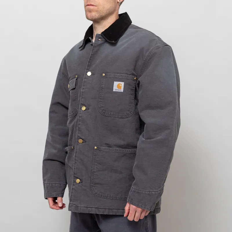 Carhartt WIP OG Chore Coat Graphite Black Stone Canvas-2