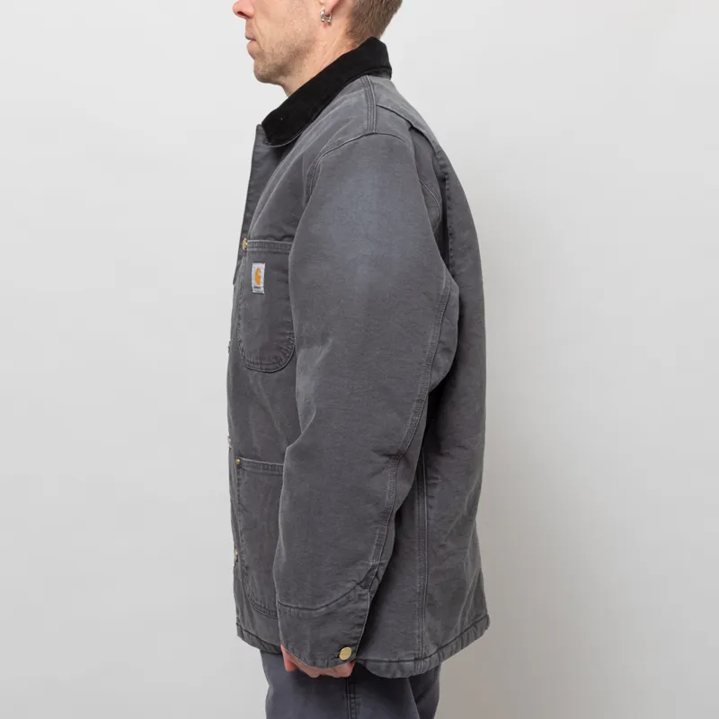 Carhartt WIP OG Chore Coat Graphite Black Stone Canvas-3
