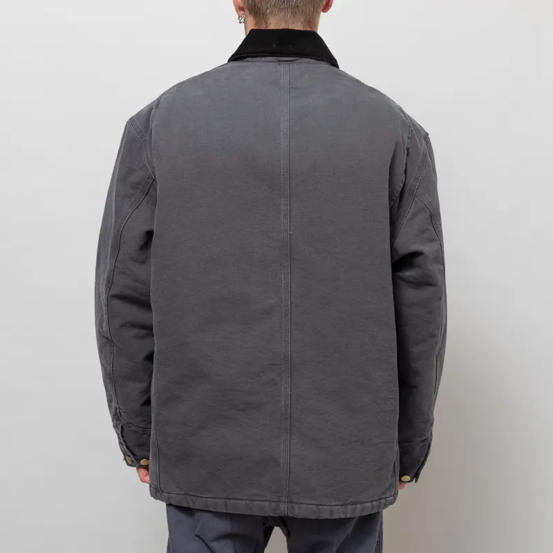 Carhartt WIP OG Chore Coat Graphite Black Stone Canvas-4