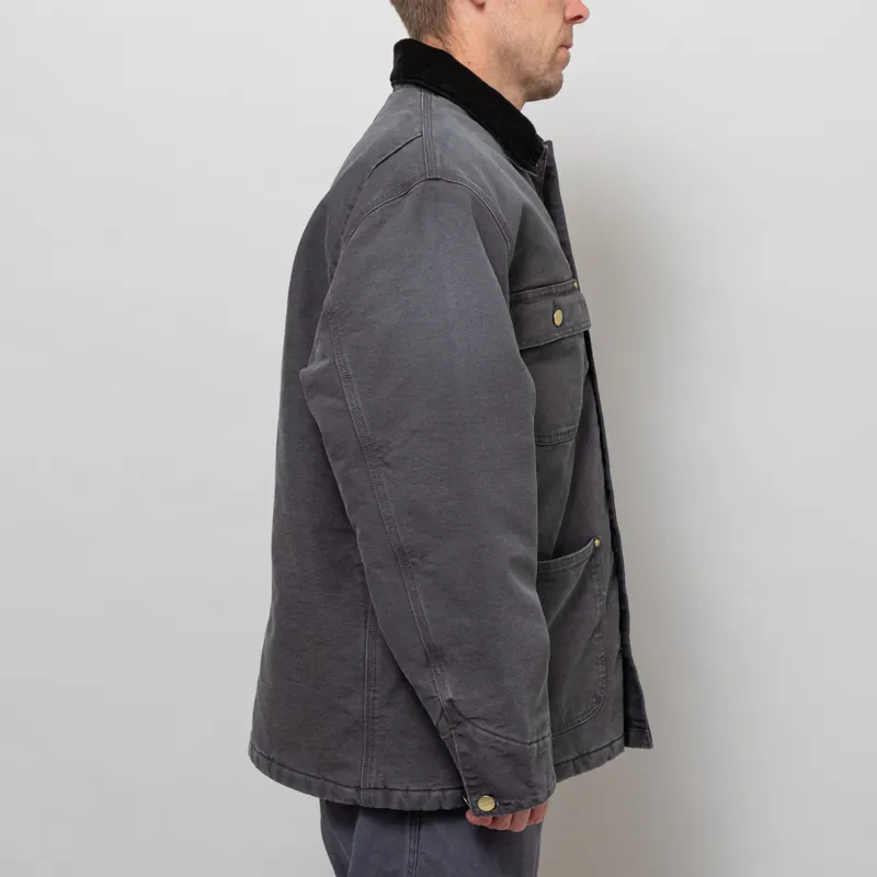 Carhartt WIP OG Chore Coat Graphite Black Stone Canvas-5