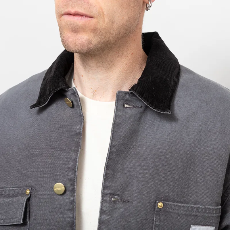 Carhartt WIP OG Chore Coat Graphite Black Stone Canvas-6