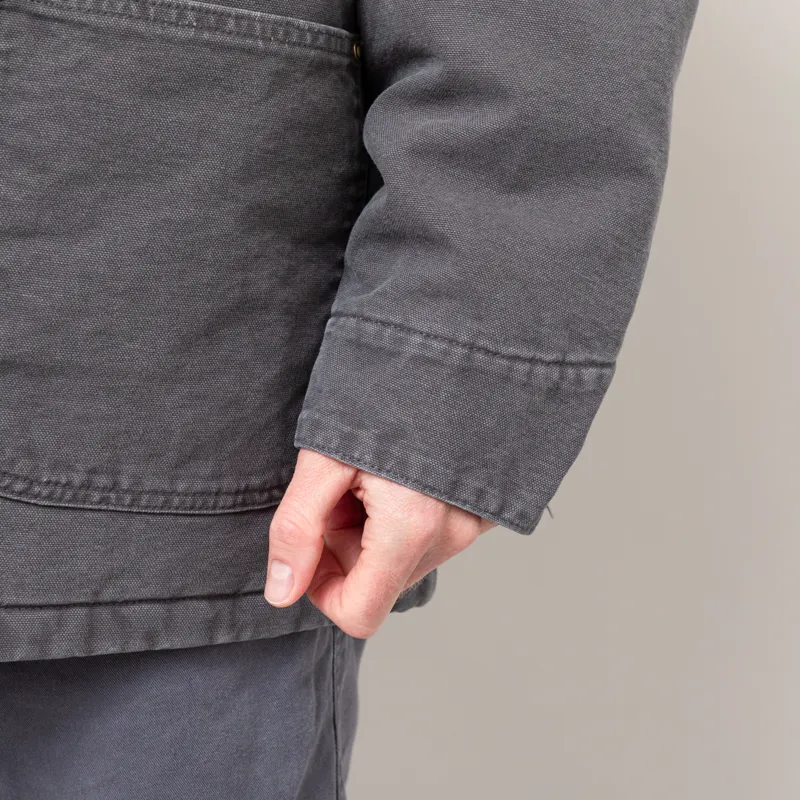 Carhartt WIP OG Chore Coat Graphite Black Stone Canvas-12
