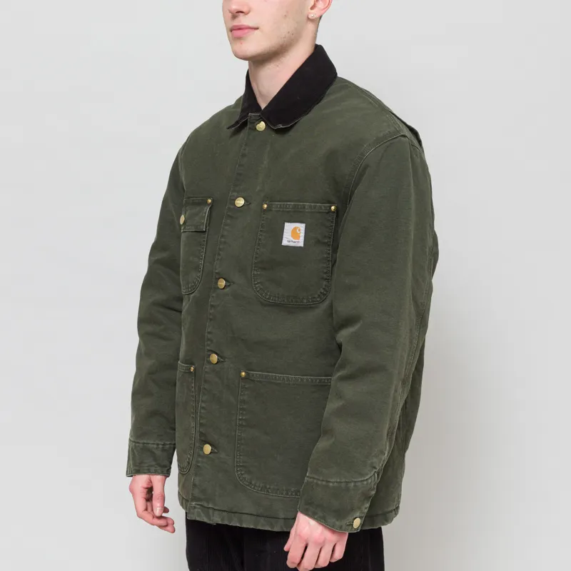 Carhartt WIP OG Chore Coat Olive Black Stone Canvas-1