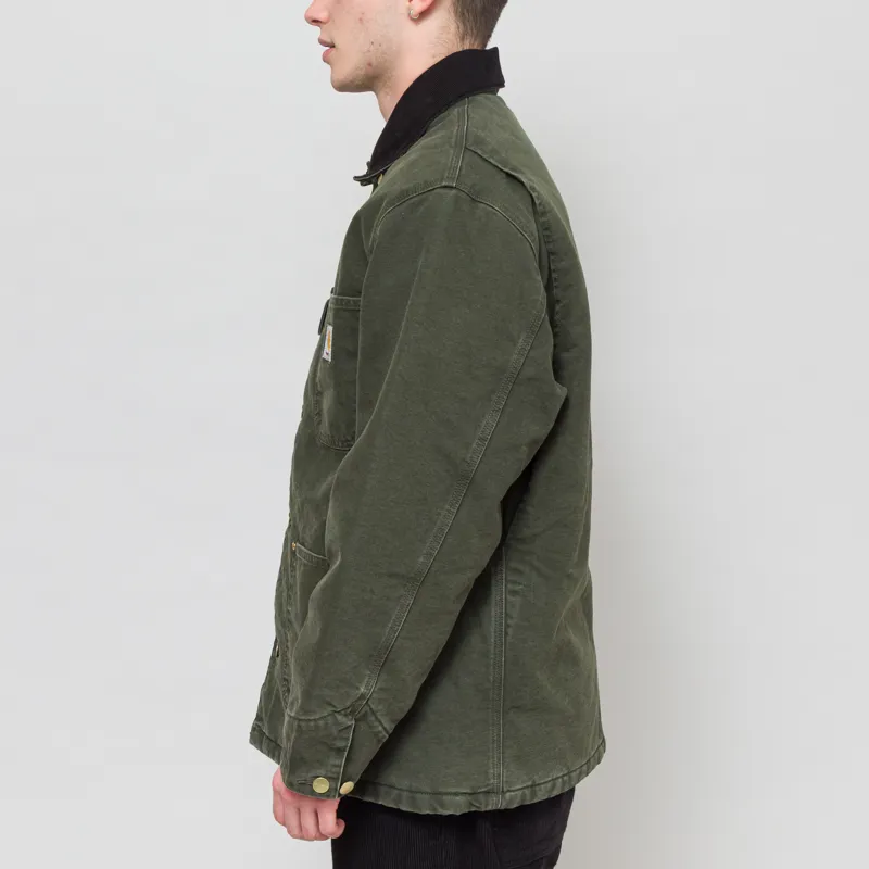Carhartt WIP OG Chore Coat Olive Black Stone Canvas-2