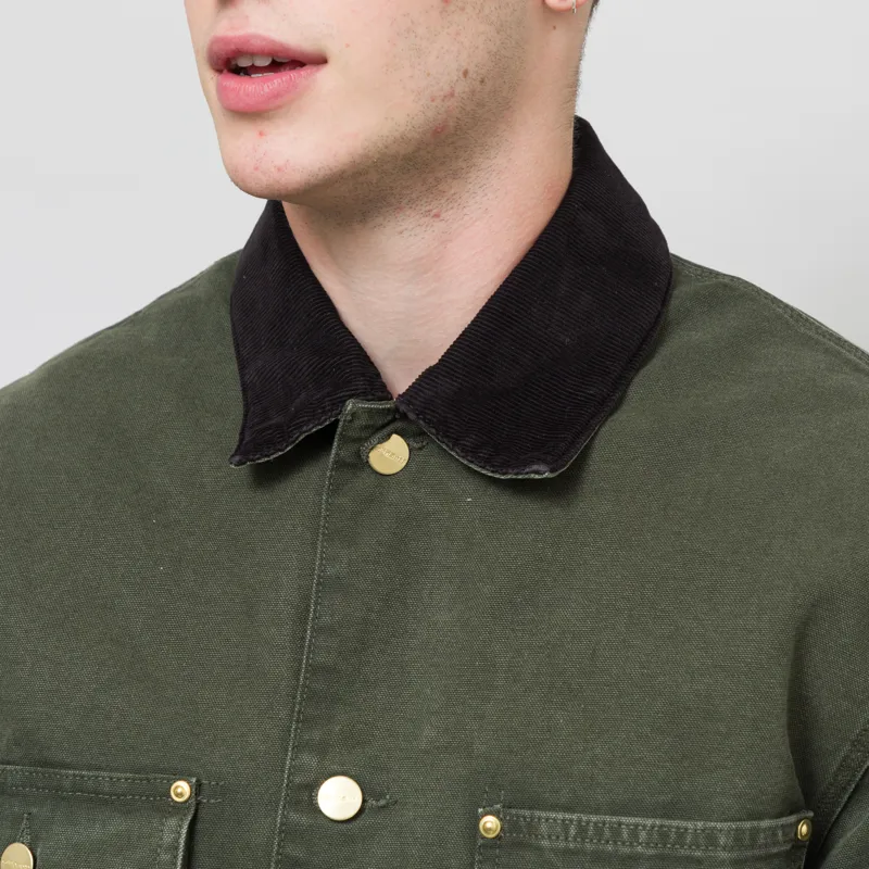 Carhartt WIP OG Chore Coat Olive Black Stone Canvas-5