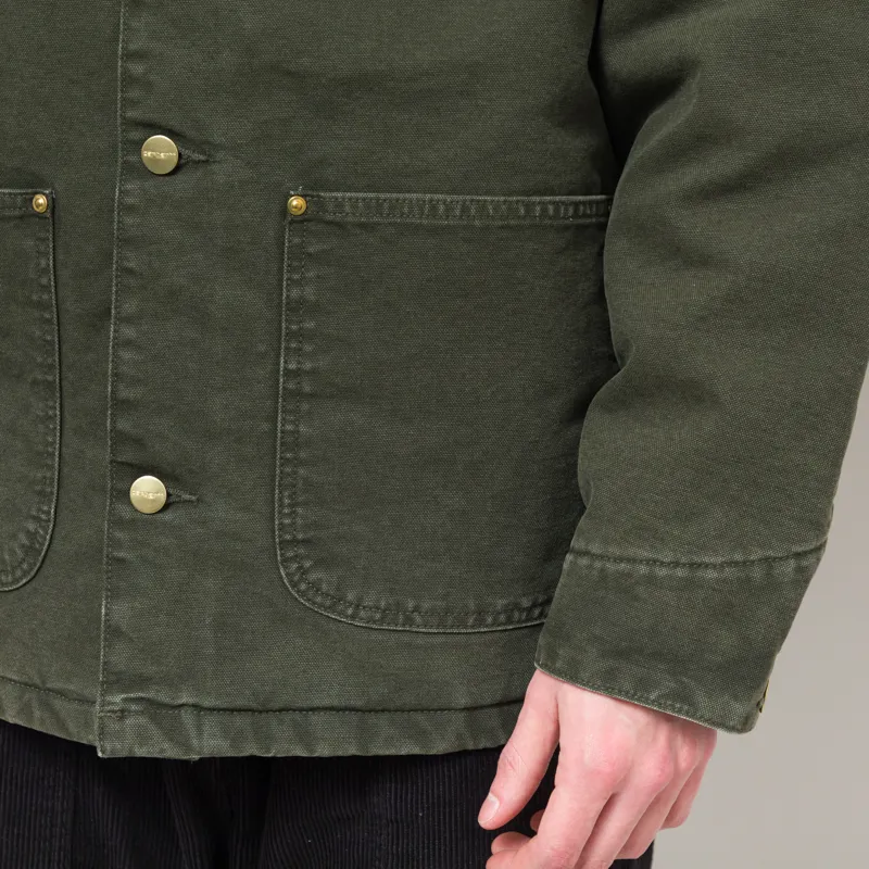 Carhartt WIP OG Chore Coat Olive Black Stone Canvas-9